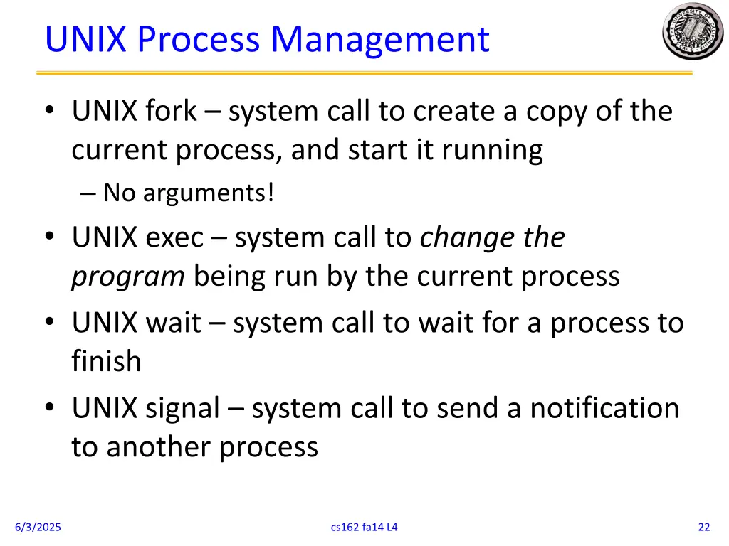 unix process management