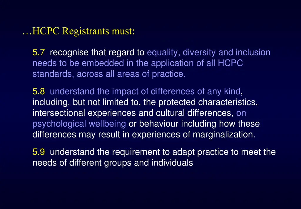hcpc registrants must 1