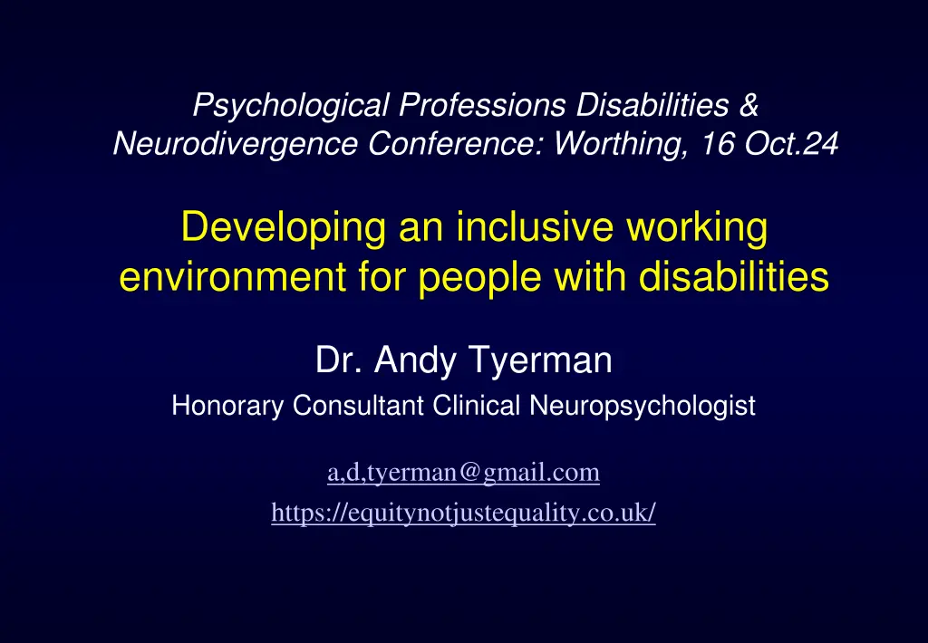 psychological professions disabilities