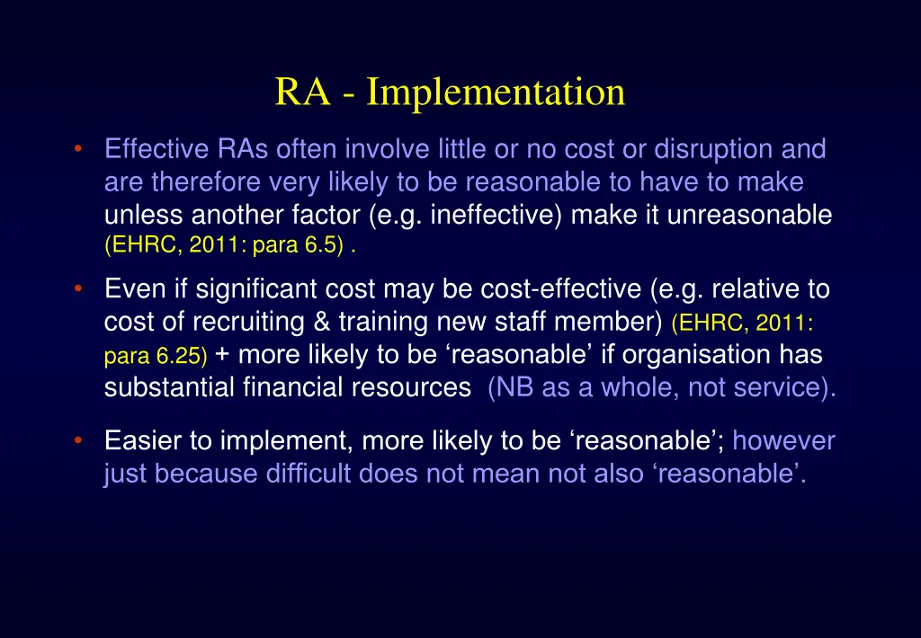 ra implementation