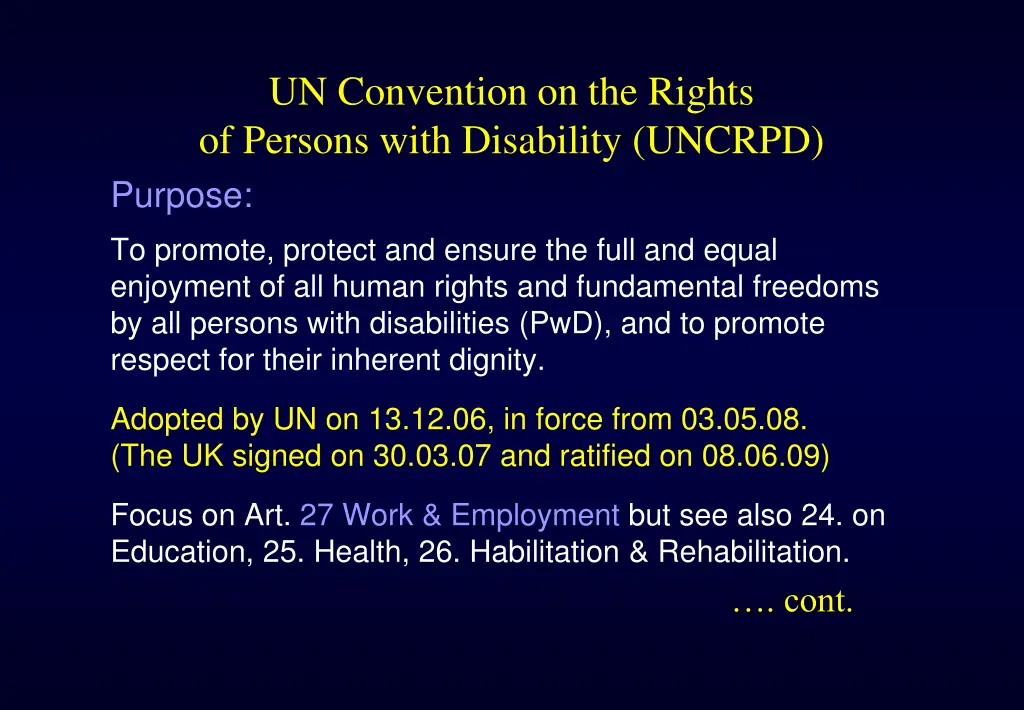 un convention on the rights of persons with