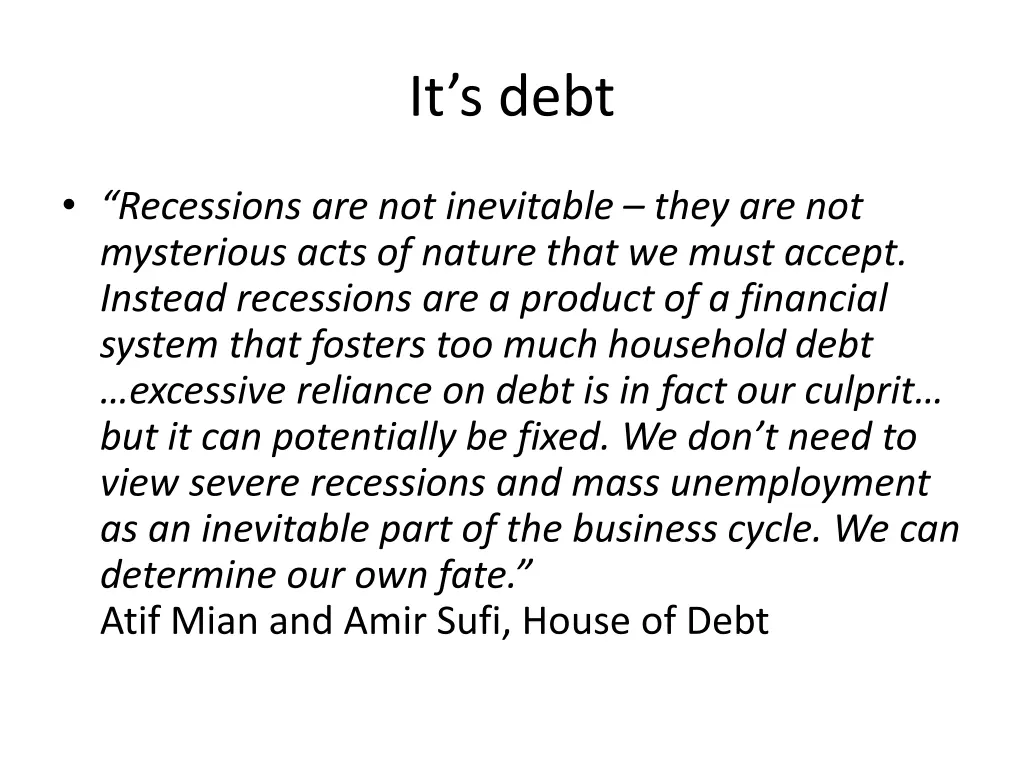 it s debt
