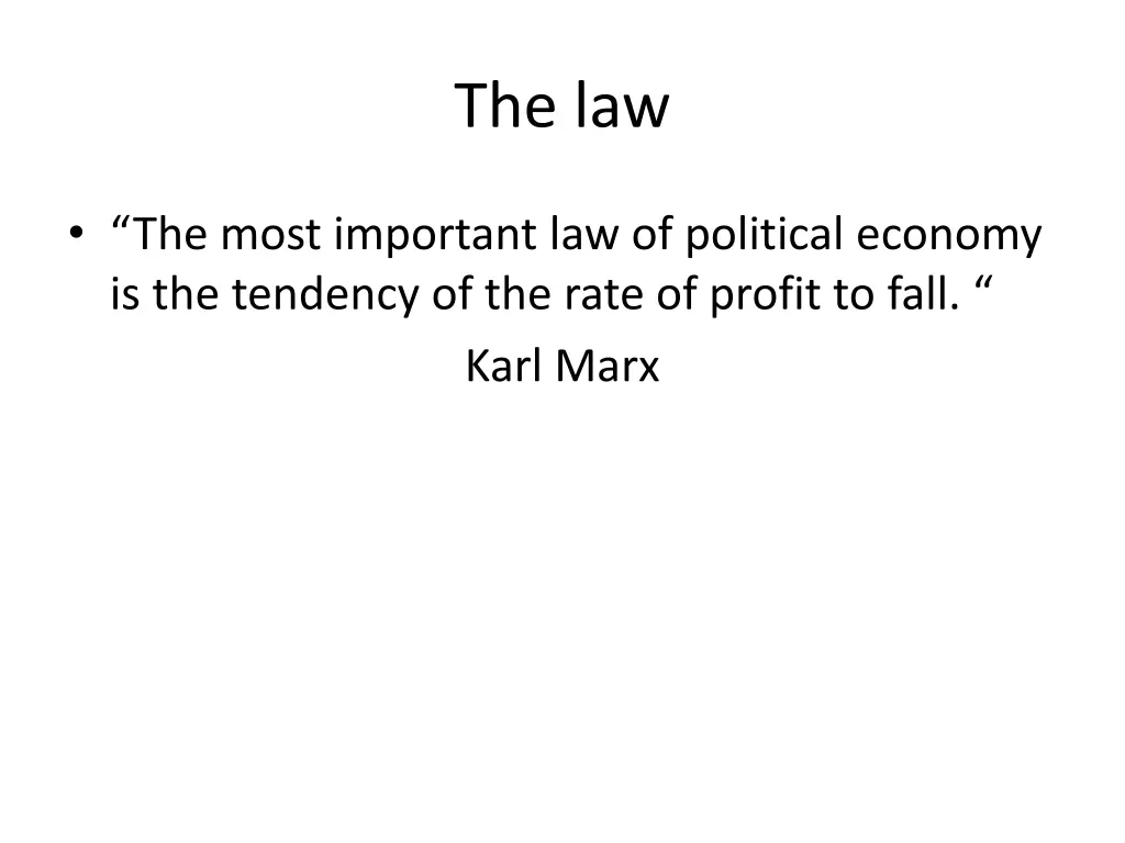the law