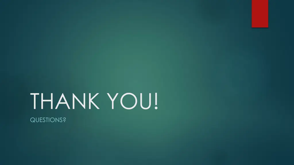 thank you questions