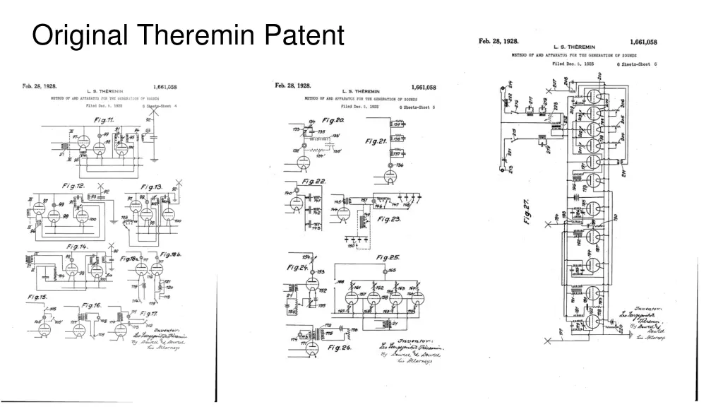 original theremin patent 1
