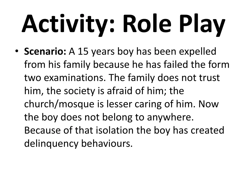 activity role play