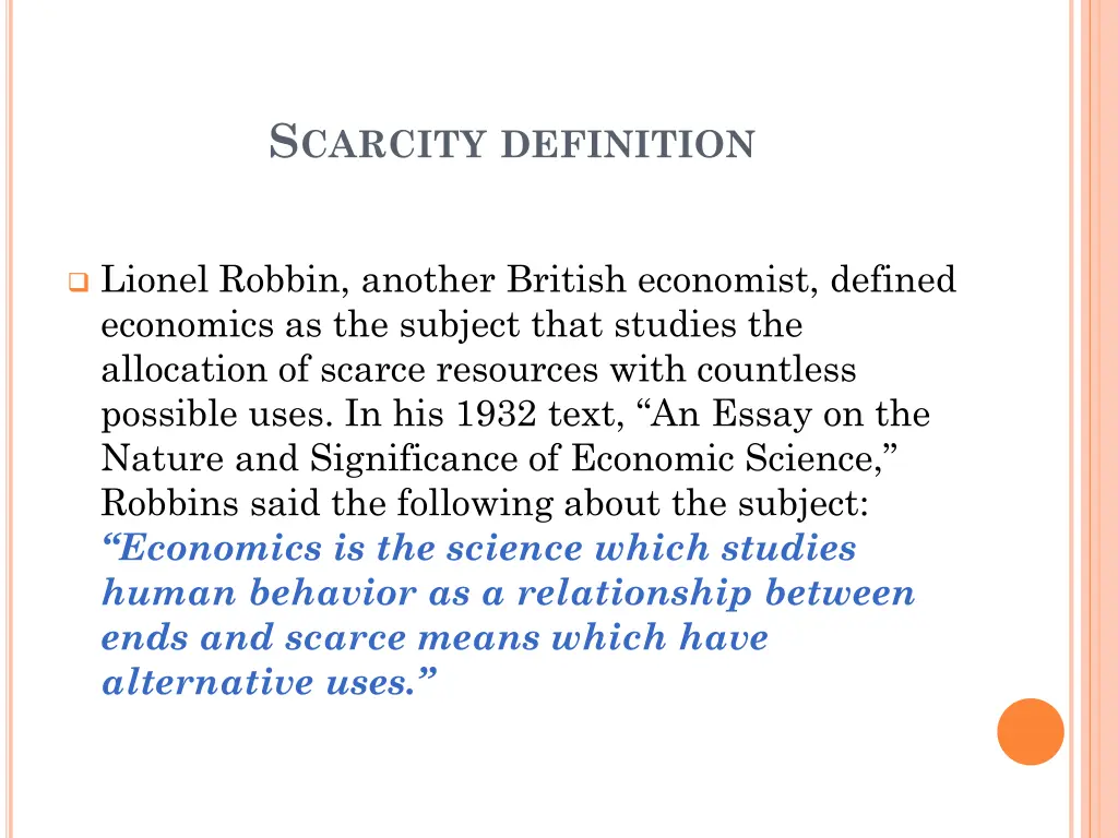 s carcity definition