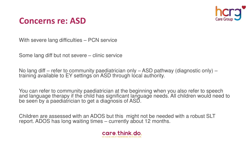 concerns re asd