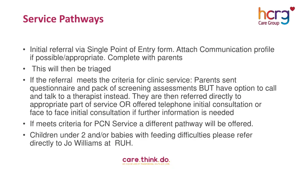 service pathways