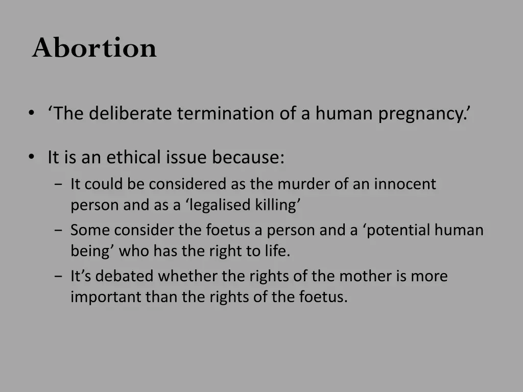 abortion