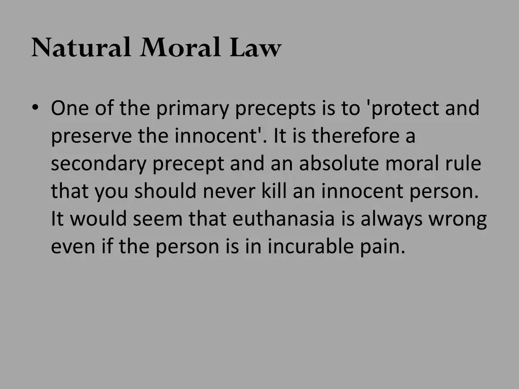 natural moral law