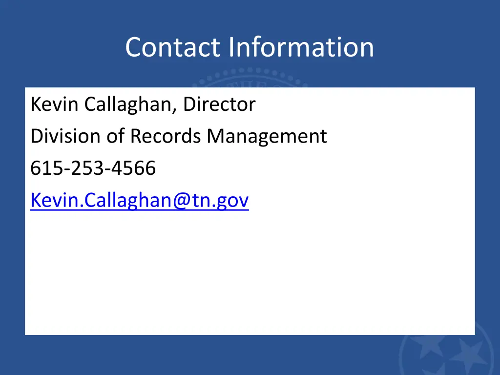 contact information