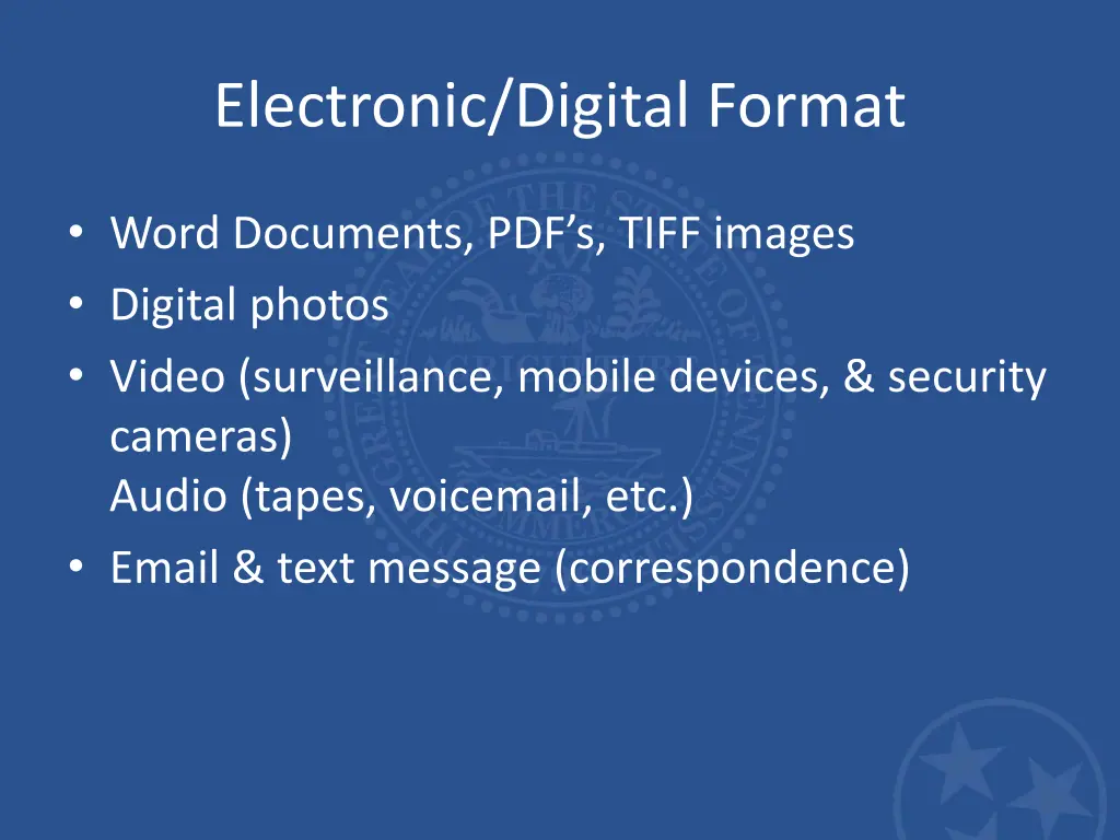 electronic digital format