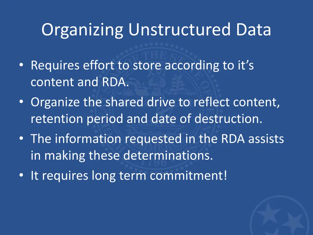 organizing unstructured data