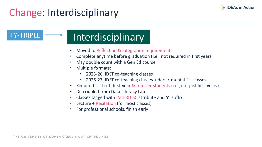 change interdisciplinary
