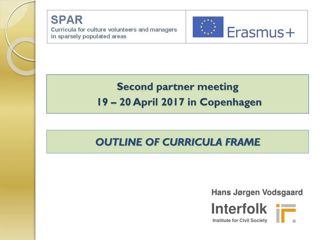 second partner meeting 19 20 april 2017