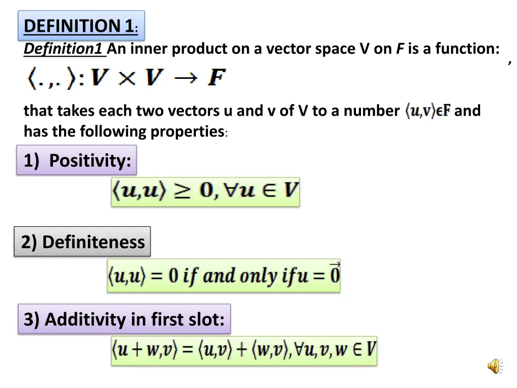 definition1 definition1 an inner product