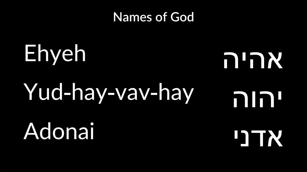 names of god