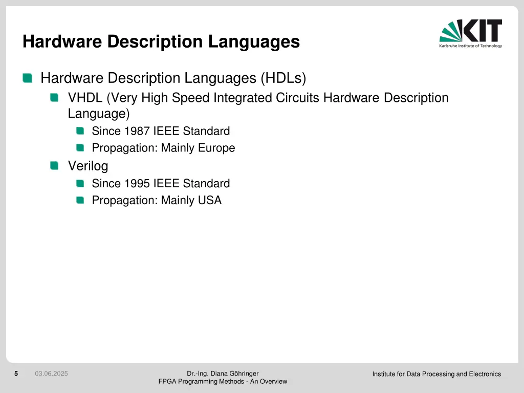 hardware description languages