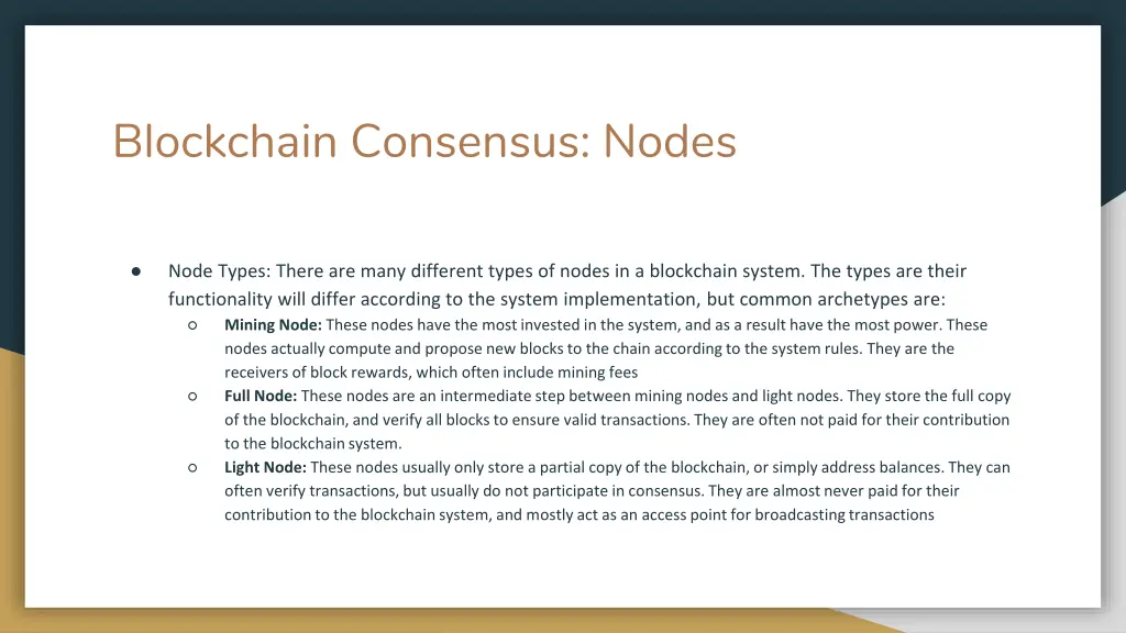 blockchain consensus nodes