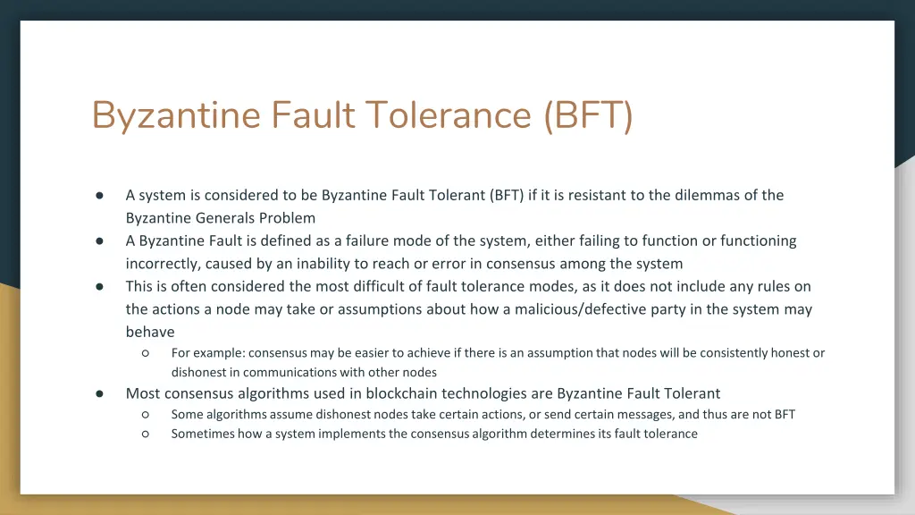 byzantine fault tolerance bft