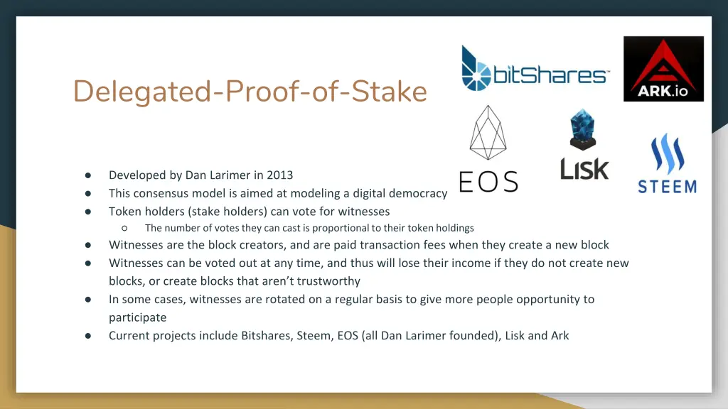 delegated proof of stake