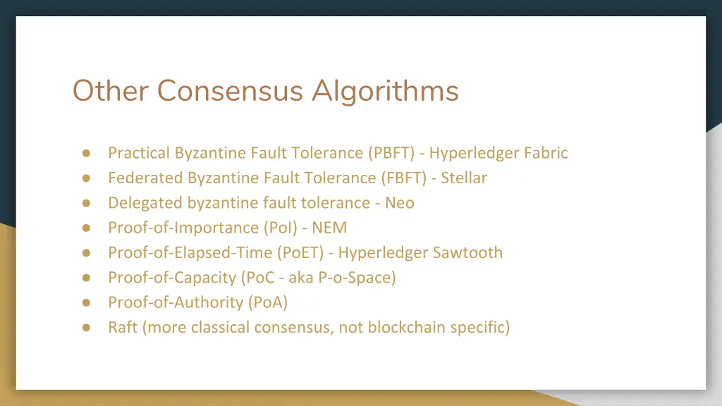 other consensus algorithms