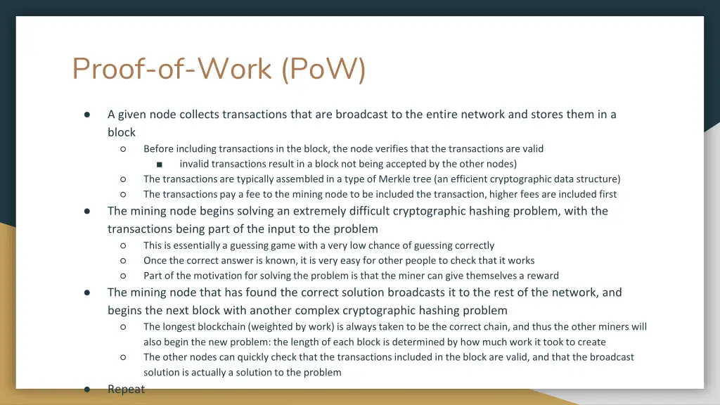 proof of work pow