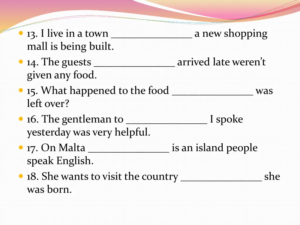 13 i live in a town a new shopping mall is being