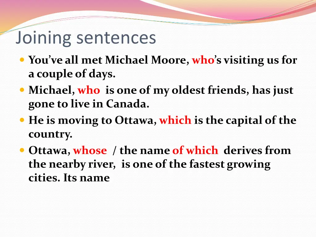 joining sentences