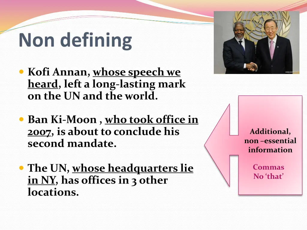 non defining