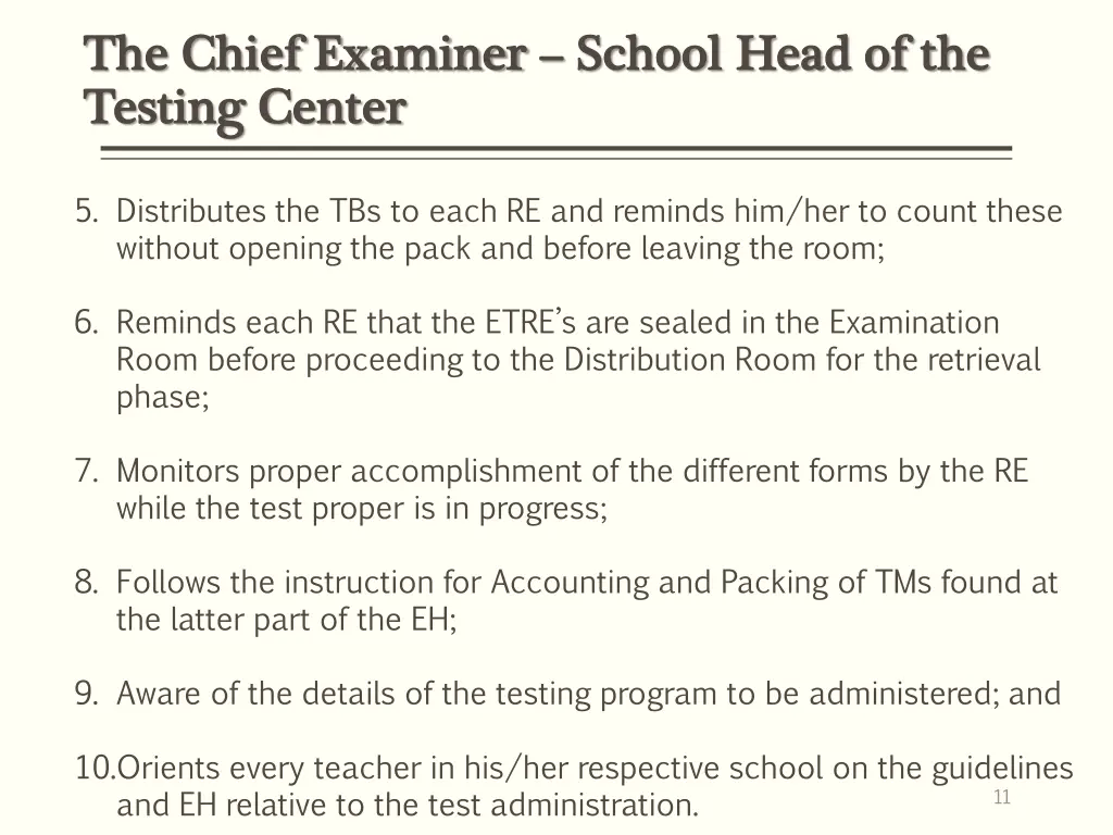 the chief examiner the chief examiner school head 1