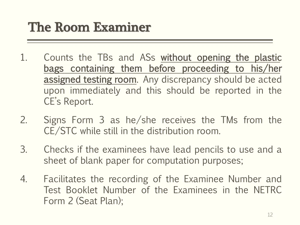 the room examiner the room examiner