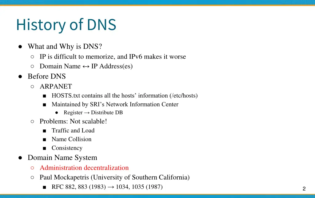 history of dns
