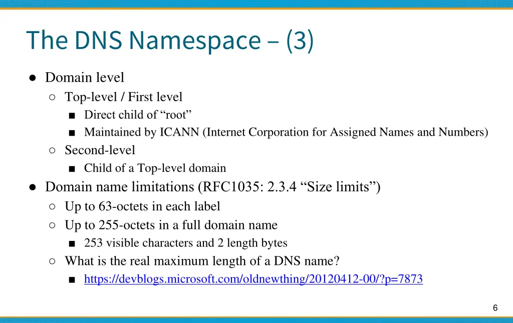 the dns namespace 3
