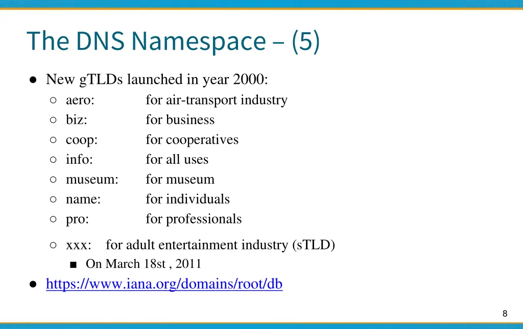 the dns namespace 5
