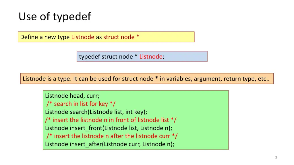 use of typedef