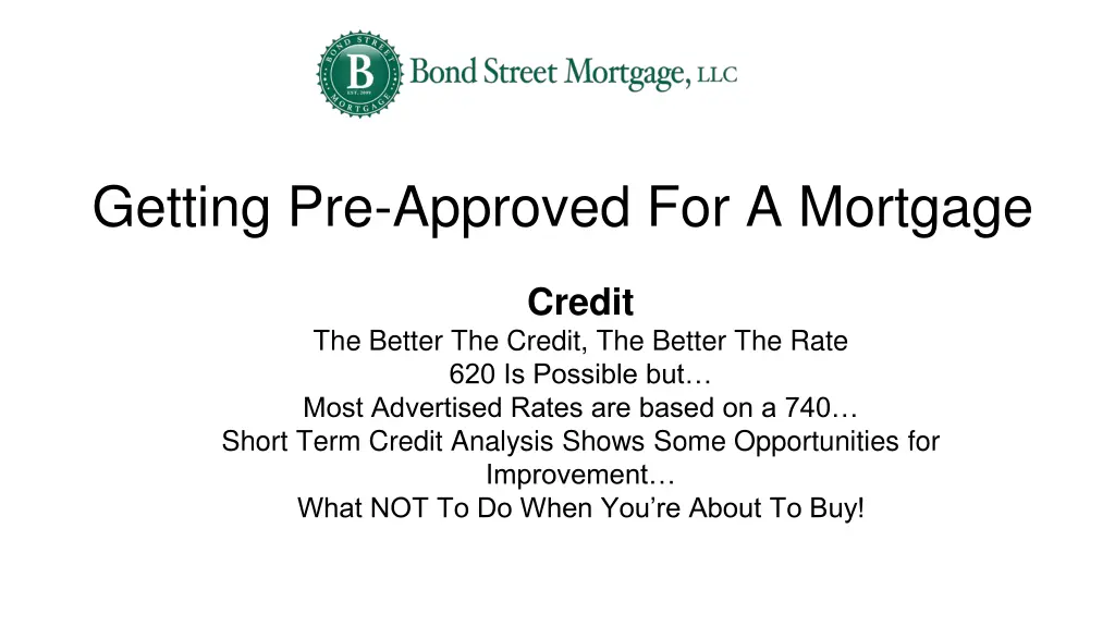 getting pre approved for a mortgage 2