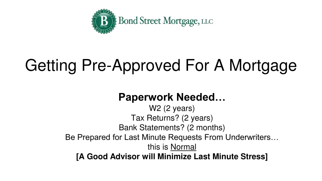 getting pre approved for a mortgage 3