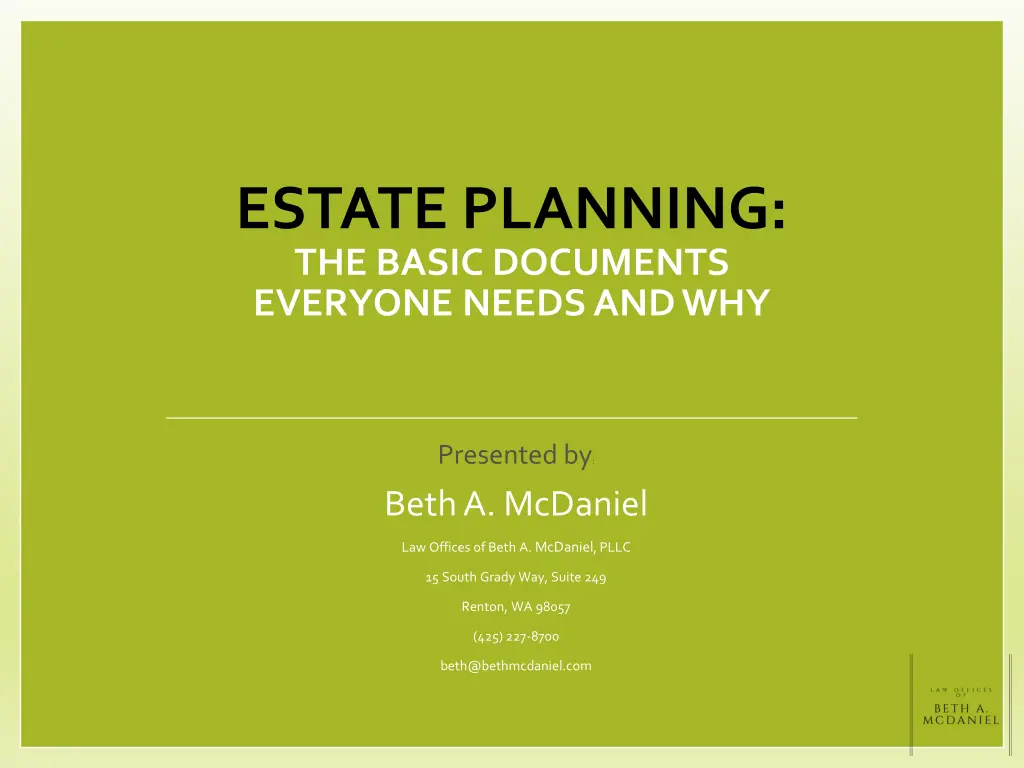 estate planning the basic documents everyone