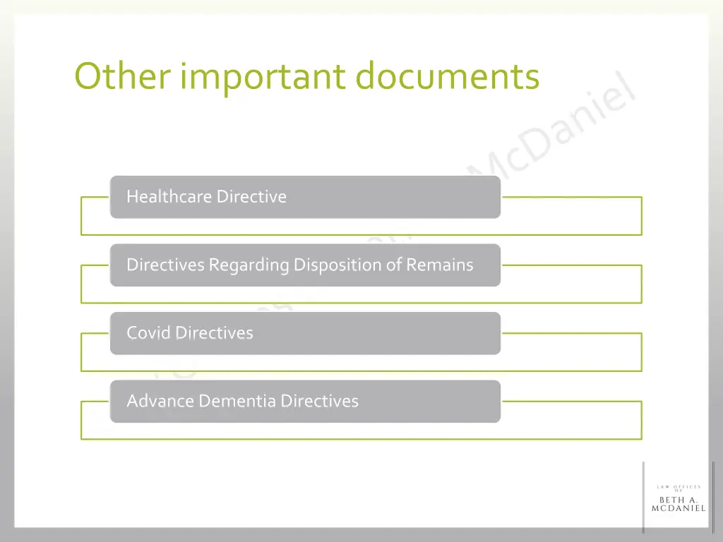 other important documents