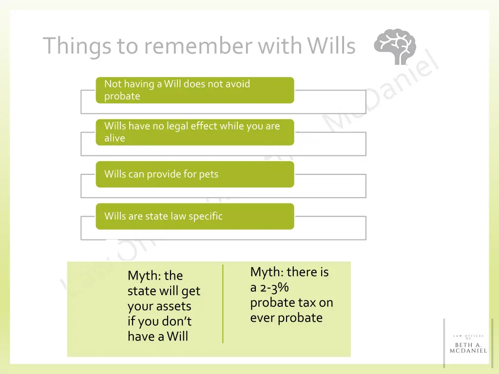 things to remember with wills