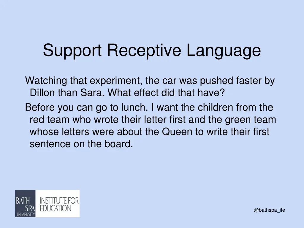 support receptive language