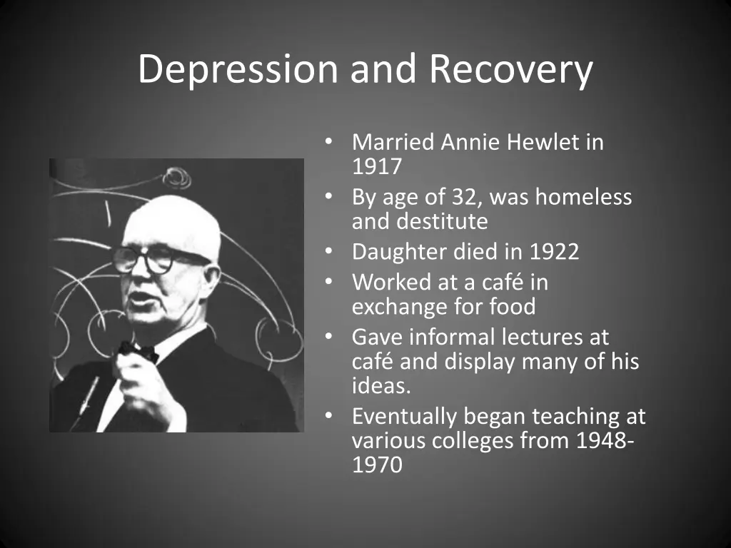 depression and recovery