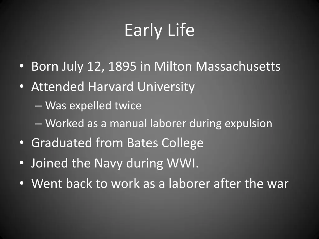 early life