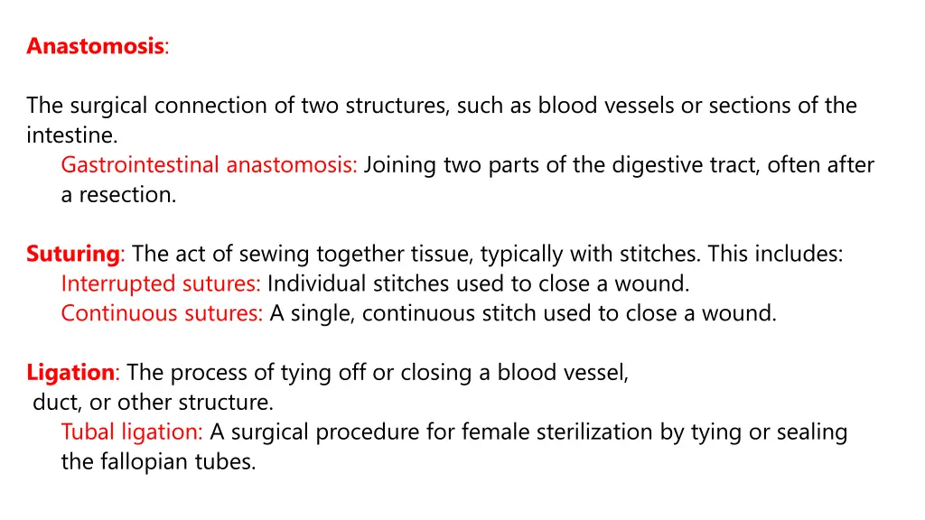 anastomosis
