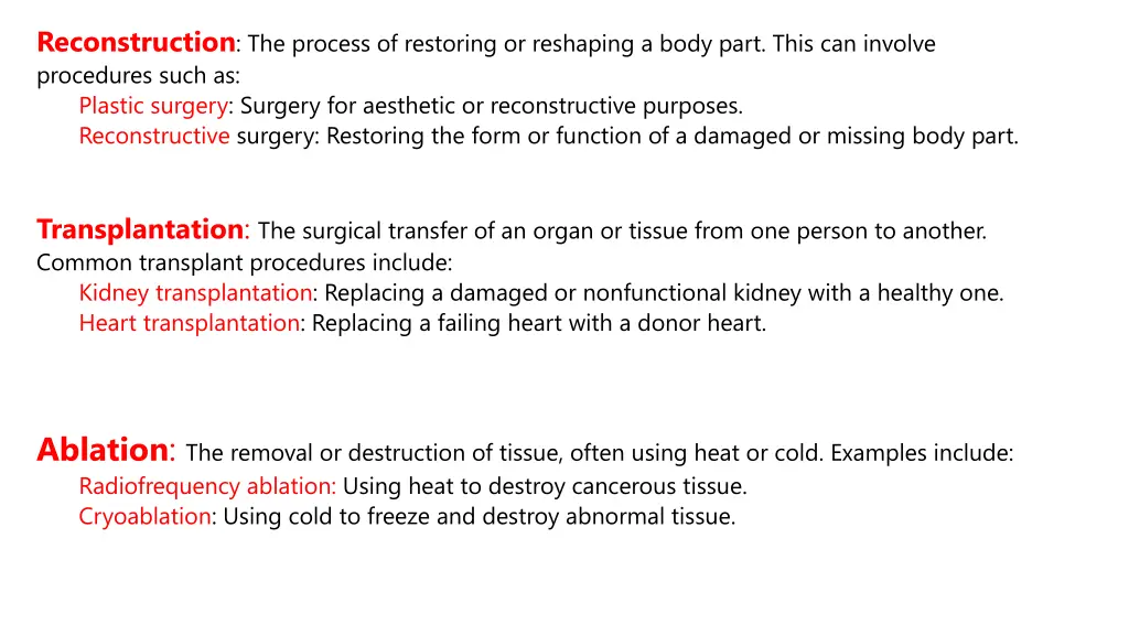 reconstruction the process of restoring
