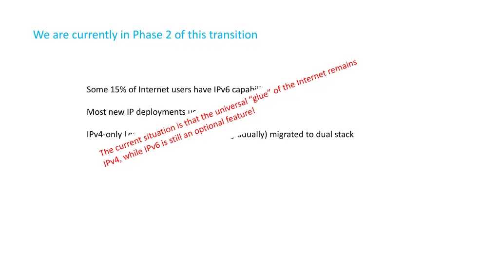we are currently in phase 2 of this transition 1