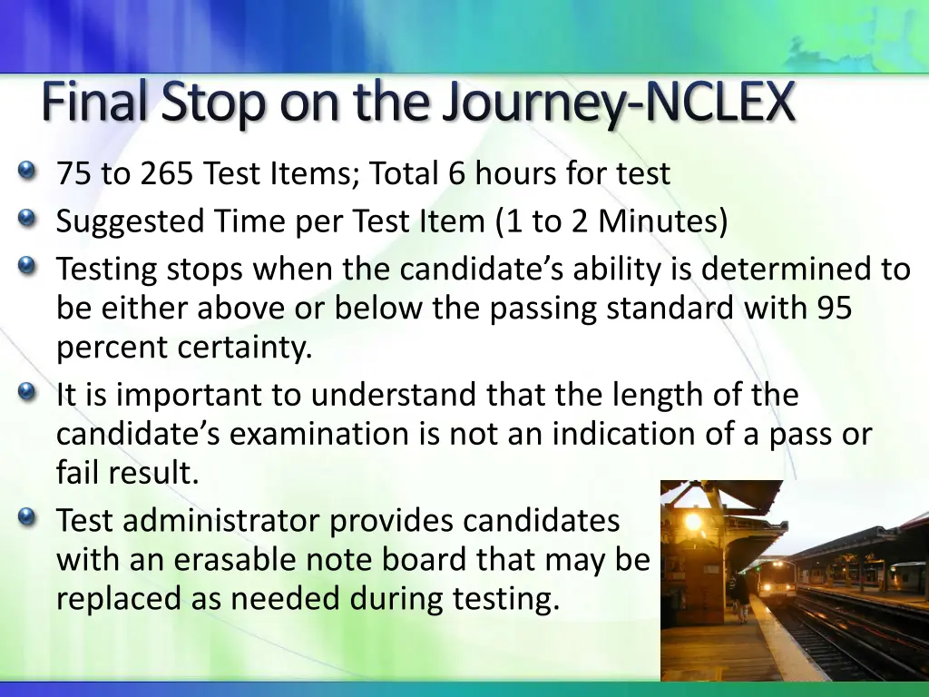 final stop on the journey nclex