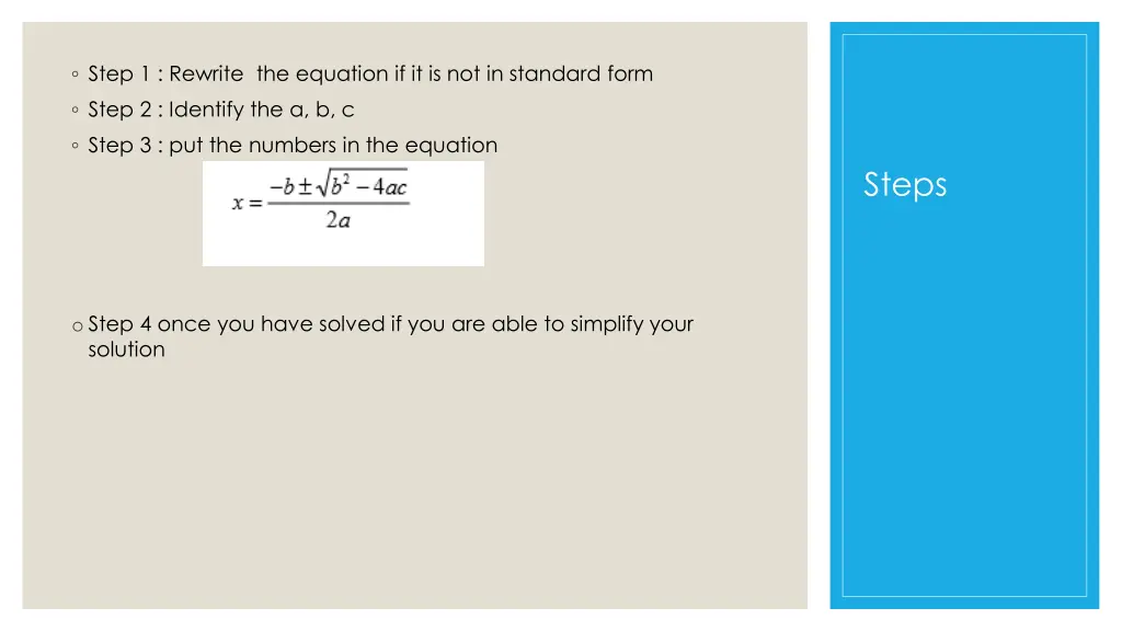 step 1 rewrite the equation